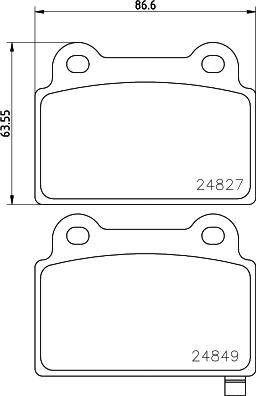 HELLA 8DB 355 014-701 - Kit de plaquettes de frein, frein à disque cwaw.fr