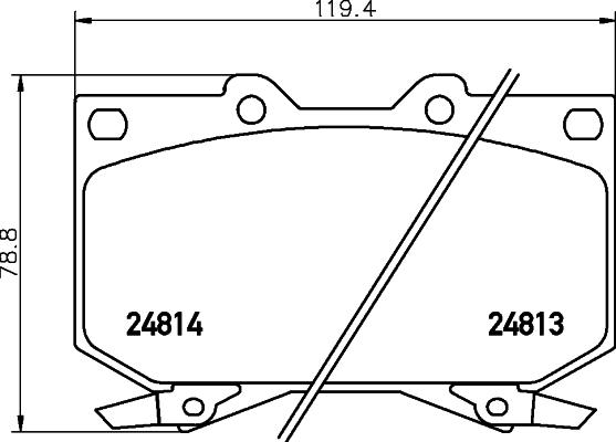 HELLA 8DB 355 014-711 - Kit de plaquettes de frein, frein à disque cwaw.fr