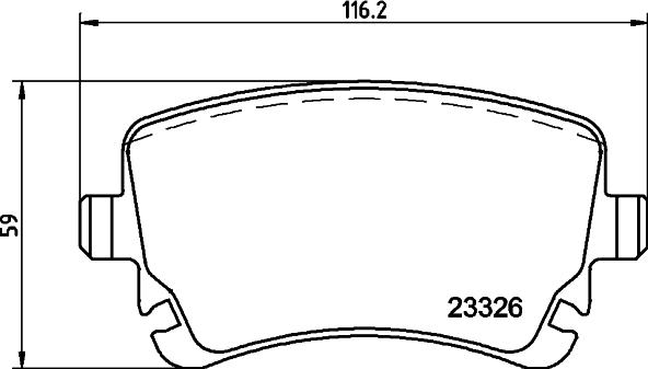 HELLA 8DB 355 015-951 - Kit de plaquettes de frein, frein à disque cwaw.fr