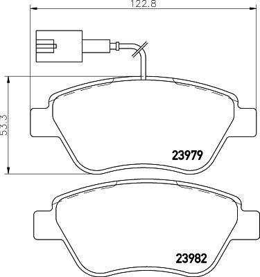 HELLA 8DB 355 015-491 - Kit de plaquettes de frein, frein à disque cwaw.fr