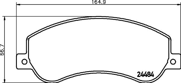 HELLA 8DB 355 015-401 - Kit de plaquettes de frein, frein à disque cwaw.fr