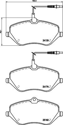 HELLA 8DB 355 015-621 - Kit de plaquettes de frein, frein à disque cwaw.fr