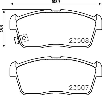 HELLA 8DB 355 015-071 - Kit de plaquettes de frein, frein à disque cwaw.fr