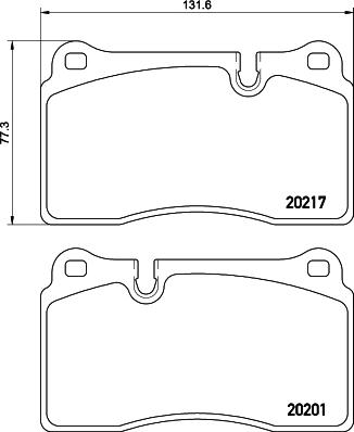 HELLA 8DB 355 015-891 - Kit de plaquettes de frein, frein à disque cwaw.fr