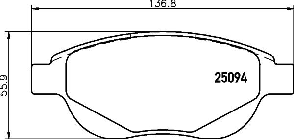 HELLA 8DB 355 015-381 - Kit de plaquettes de frein, frein à disque cwaw.fr