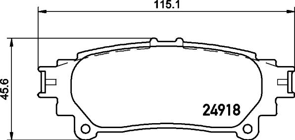 HELLA 8DB 355 015-371 - Kit de plaquettes de frein, frein à disque cwaw.fr