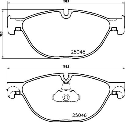 HELLA 8DB 355 015-251 - Kit de plaquettes de frein, frein à disque cwaw.fr