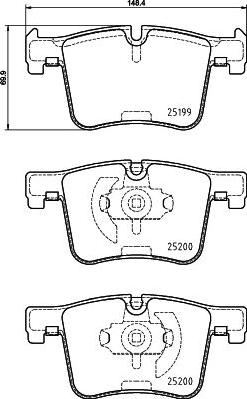 HELLA 8DB 355 015-781 - Kit de plaquettes de frein, frein à disque cwaw.fr