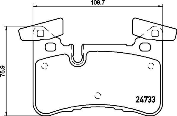 HELLA 8DB 355 015-721 - Kit de plaquettes de frein, frein à disque cwaw.fr