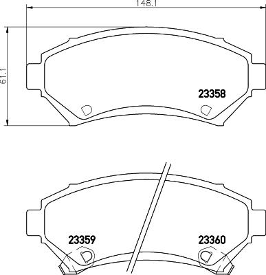 HELLA 8DB 355 016-951 - Kit de plaquettes de frein, frein à disque cwaw.fr