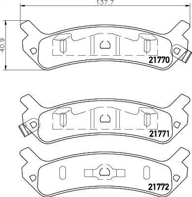 HELLA 8DB 355 016-901 - Kit de plaquettes de frein, frein à disque cwaw.fr