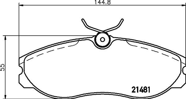 HELLA 8DB 355 016-651 - Kit de plaquettes de frein, frein à disque cwaw.fr