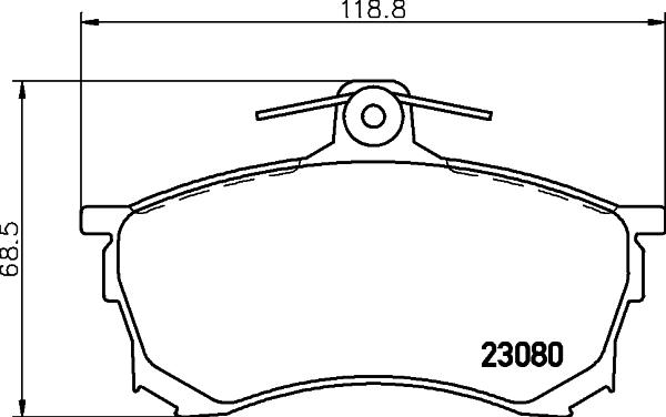 HELLA 8DB 355 016-671 - Kit de plaquettes de frein, frein à disque cwaw.fr