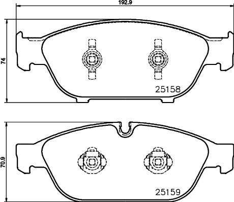 HELLA 8DB 355 016-031 - Kit de plaquettes de frein, frein à disque cwaw.fr