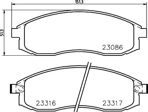 HELLA 8DB 355 016-891 - Kit de plaquettes de frein, frein à disque cwaw.fr