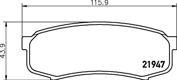 HELLA 8DB 355 016-831 - Kit de plaquettes de frein, frein à disque cwaw.fr