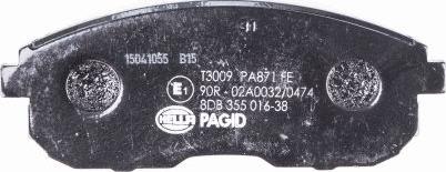 HELLA 8DB 355 016-381 - Kit de plaquettes de frein, frein à disque cwaw.fr