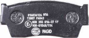 HELLA 8DB 355 016-371 - Kit de plaquettes de frein, frein à disque cwaw.fr