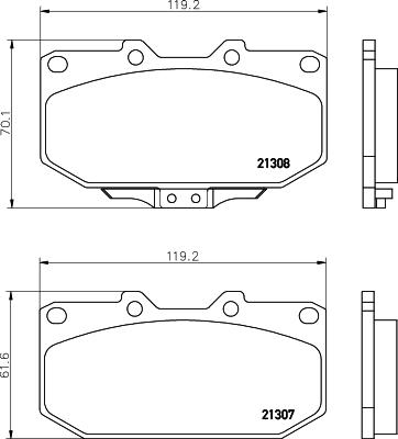 HELLA 8DB 355 016-791 - Kit de plaquettes de frein, frein à disque cwaw.fr