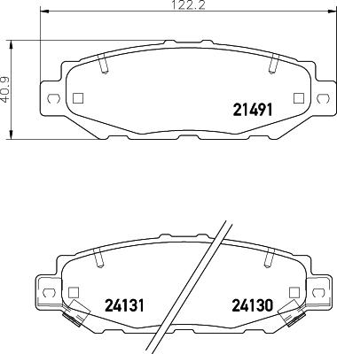 HELLA 8DB 355 016-751 - Kit de plaquettes de frein, frein à disque cwaw.fr