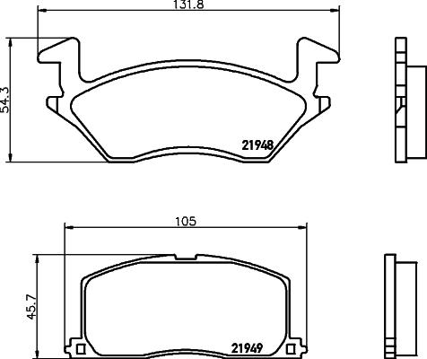 HELLA 8DB 355 016-781 - Kit de plaquettes de frein, frein à disque cwaw.fr