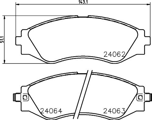 HELLA 8DB 355 010-951 - Kit de plaquettes de frein, frein à disque cwaw.fr