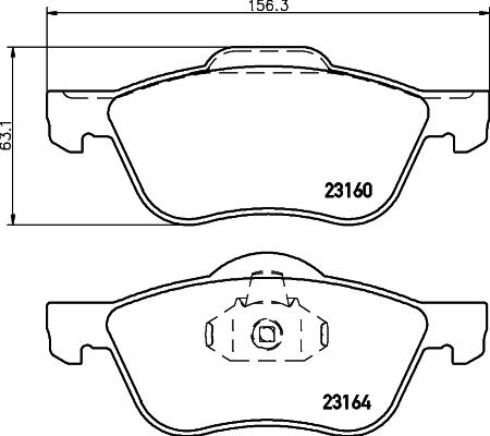 HELLA 8DB 355 010-911 - Kit de plaquettes de frein, frein à disque cwaw.fr