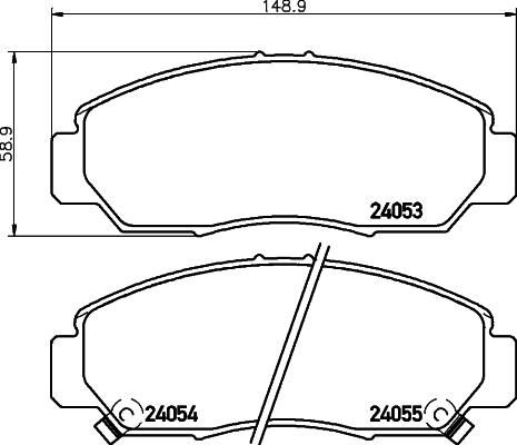 HELLA 8DB 355 010-981 - Kit de plaquettes de frein, frein à disque cwaw.fr