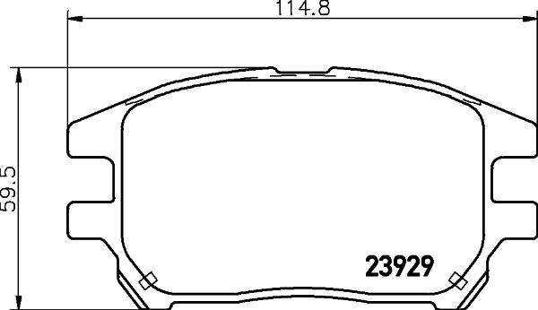 HELLA 8DB 355 010-441 - Kit de plaquettes de frein, frein à disque cwaw.fr