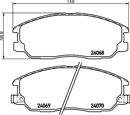 HELLA 8DB 355 010-451 - Kit de plaquettes de frein, frein à disque cwaw.fr