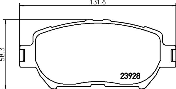 HELLA 8DB 355 010-431 - Kit de plaquettes de frein, frein à disque cwaw.fr