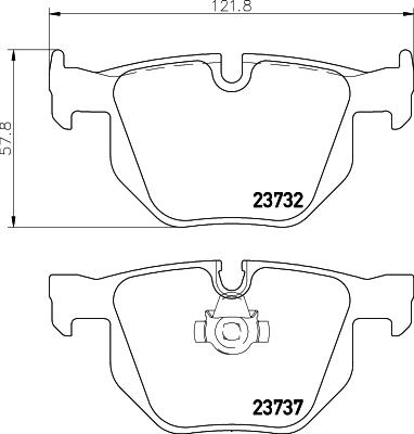 HELLA 8DB 355 010-471 - Kit de plaquettes de frein, frein à disque cwaw.fr