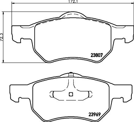 HELLA 8DB 355 010-641 - Kit de plaquettes de frein, frein à disque cwaw.fr