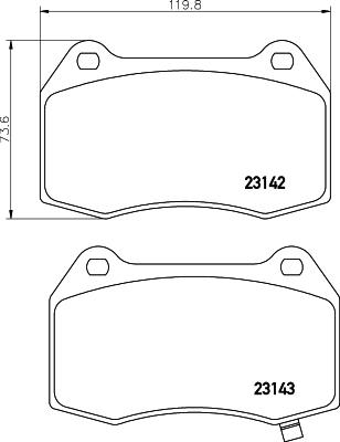 HELLA 8DB 355 010-681 - Kit de plaquettes de frein, frein à disque cwaw.fr