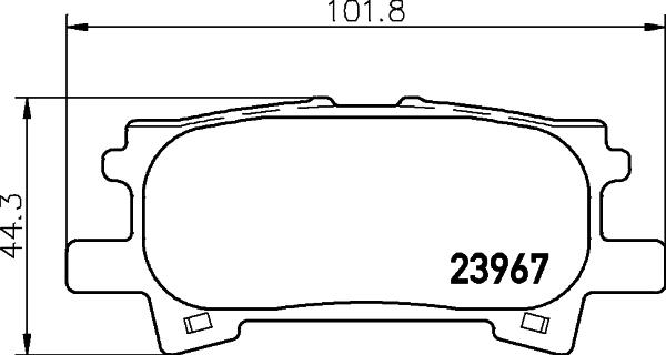 HELLA 8DB 355 010-621 - Kit de plaquettes de frein, frein à disque cwaw.fr