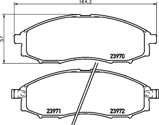 HELLA 8DB 355 010-671 - Kit de plaquettes de frein, frein à disque cwaw.fr