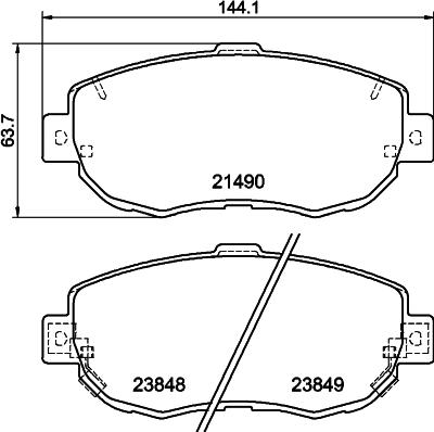 HELLA 8DB 355 010-151 - Kit de plaquettes de frein, frein à disque cwaw.fr