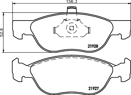 HELLA 8DB 355 010-181 - Kit de plaquettes de frein, frein à disque cwaw.fr