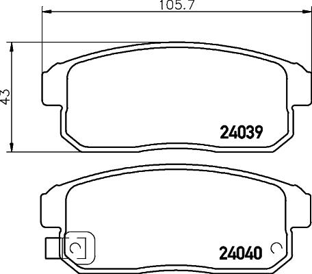 HELLA 8DB 355 010-891 - Kit de plaquettes de frein, frein à disque cwaw.fr