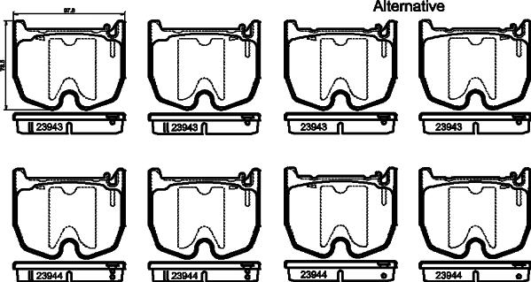 HELLA 8DB 355 010-381 - Kit de plaquettes de frein, frein à disque cwaw.fr