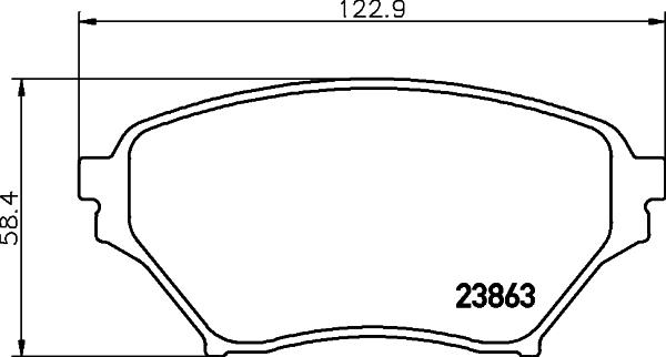 HELLA 8DB 355 010-261 - Kit de plaquettes de frein, frein à disque cwaw.fr