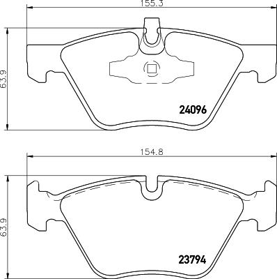 HELLA 8DB 355 011-941 - Kit de plaquettes de frein, frein à disque cwaw.fr