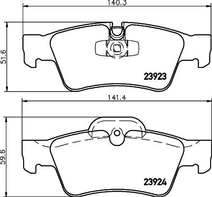 HELLA 8DB 355 011-421 - Kit de plaquettes de frein, frein à disque cwaw.fr