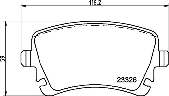 HELLA 8DB 355 011-531 - Kit de plaquettes de frein, frein à disque cwaw.fr