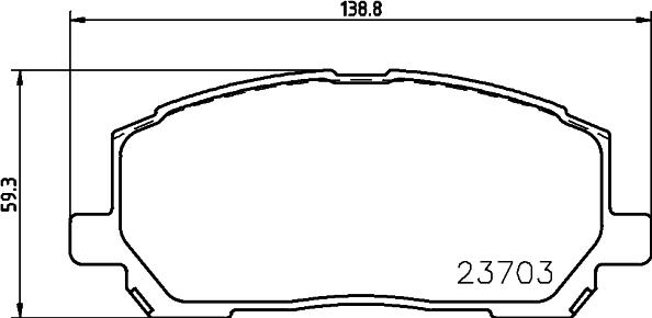 HELLA 8DB 355 011-161 - Kit de plaquettes de frein, frein à disque cwaw.fr