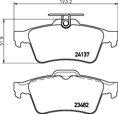 HELLA 8DB 355 011-731 - Kit de plaquettes de frein, frein à disque cwaw.fr