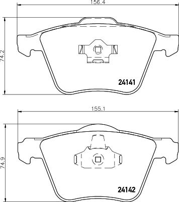 HELLA 8DB 355 011-721 - Kit de plaquettes de frein, frein à disque cwaw.fr