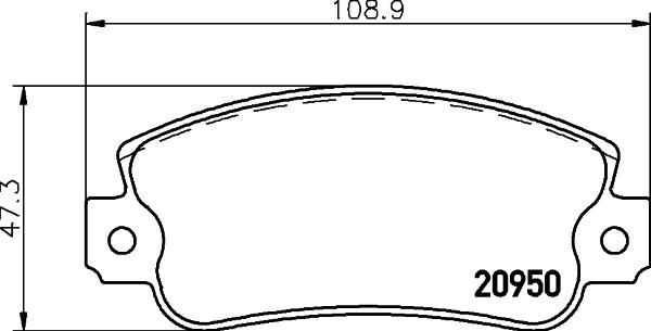 HELLA 8DB 355 018-991 - Kit de plaquettes de frein, frein à disque cwaw.fr