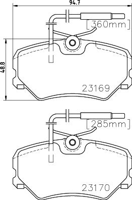 HELLA 8DB 355 018-401 - Kit de plaquettes de frein, frein à disque cwaw.fr