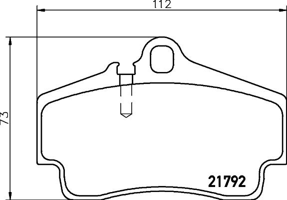 HELLA 8DB 355 018-481 - Kit de plaquettes de frein, frein à disque cwaw.fr